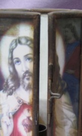 Portavelas metal cristal santos 007